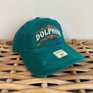 Reebok Miami Dolphins retro women hat distressed curved bill